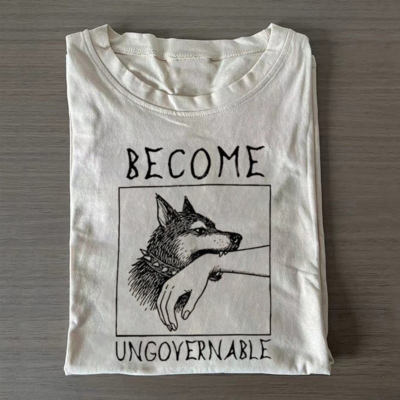 Uncontrolled Dog Washed T-shirt - Vintage Washed Apparel by VanceMade
