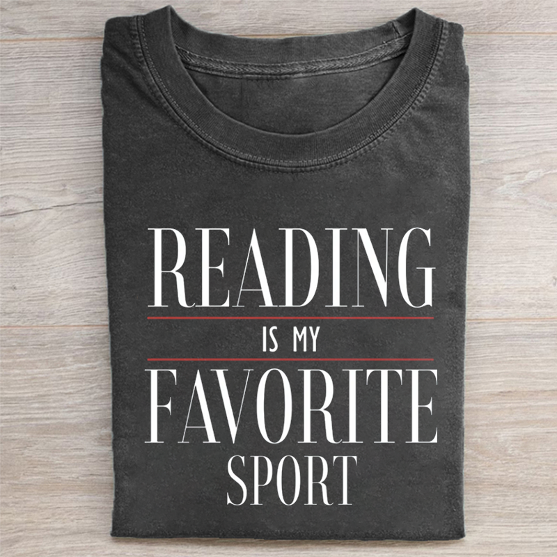 Reading Is My Favorite Sport T-shirt - Vintage Washed Apparel by VanceMade