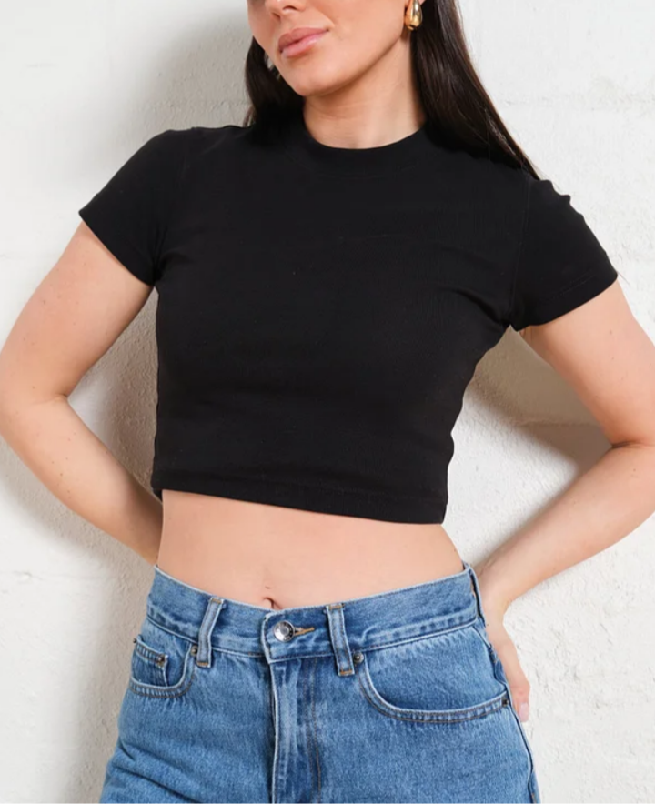 Baby Tee 2 Pack: Black, Natural-ShawnCraft