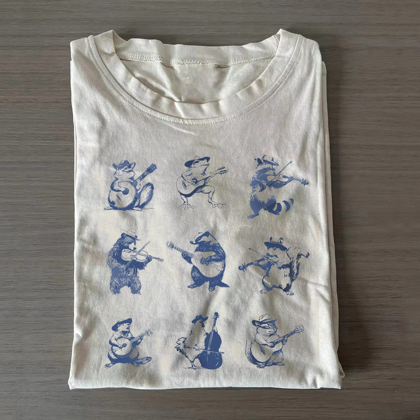 ShawnCraft® Official: Animal Musician Vintage Style T-shirt - Premium Breathable Cotton Apparel