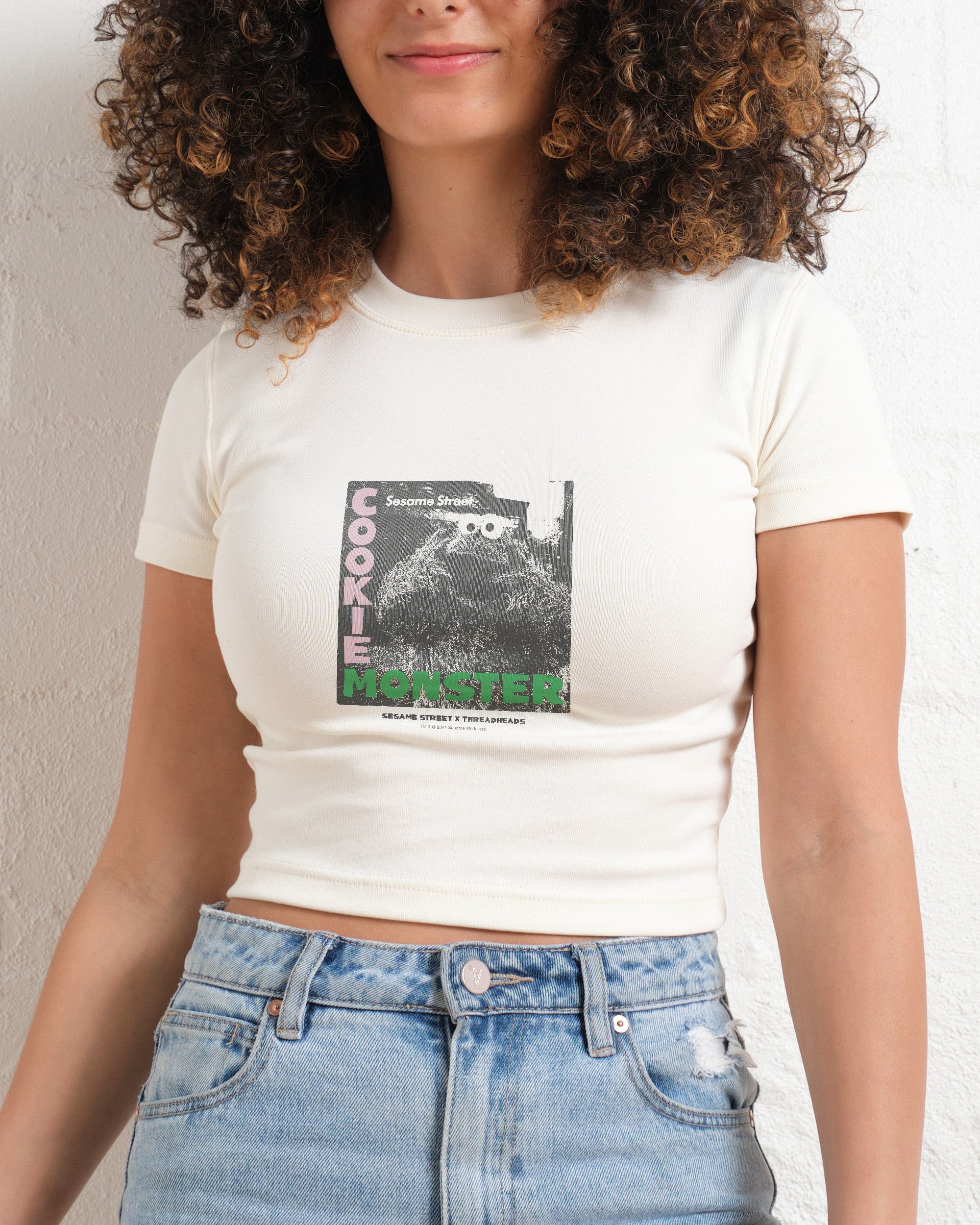 Cookie Monster Calling Baby Tee-ShawnCraft