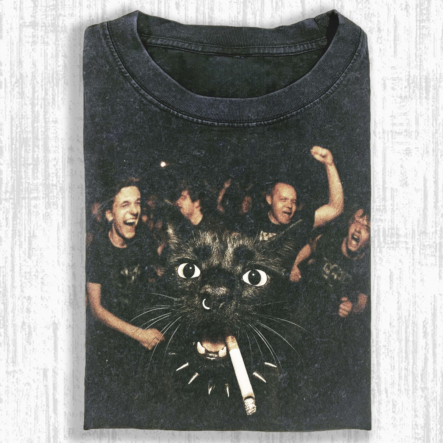 Rockstar Cat Concert Meme T-shirt-ShawnCraft