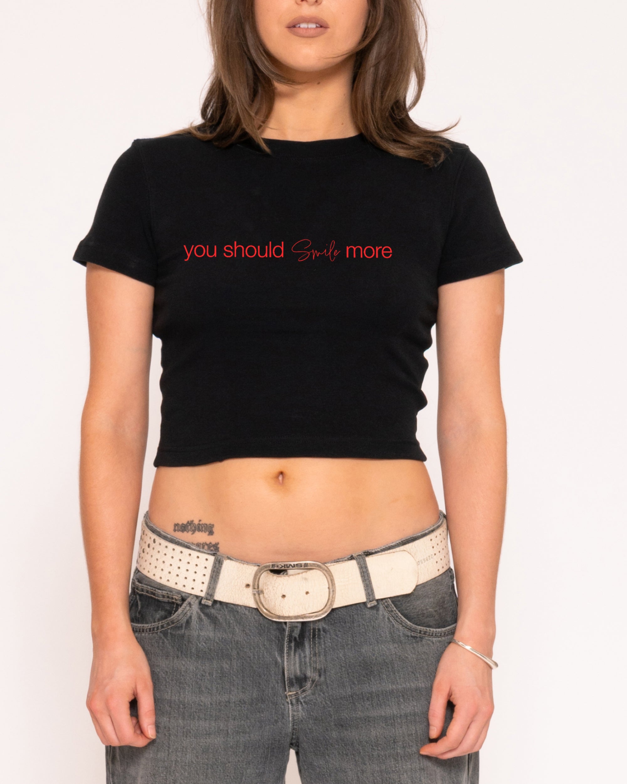 You Should Smile More Baby Tee-ShawnCraft