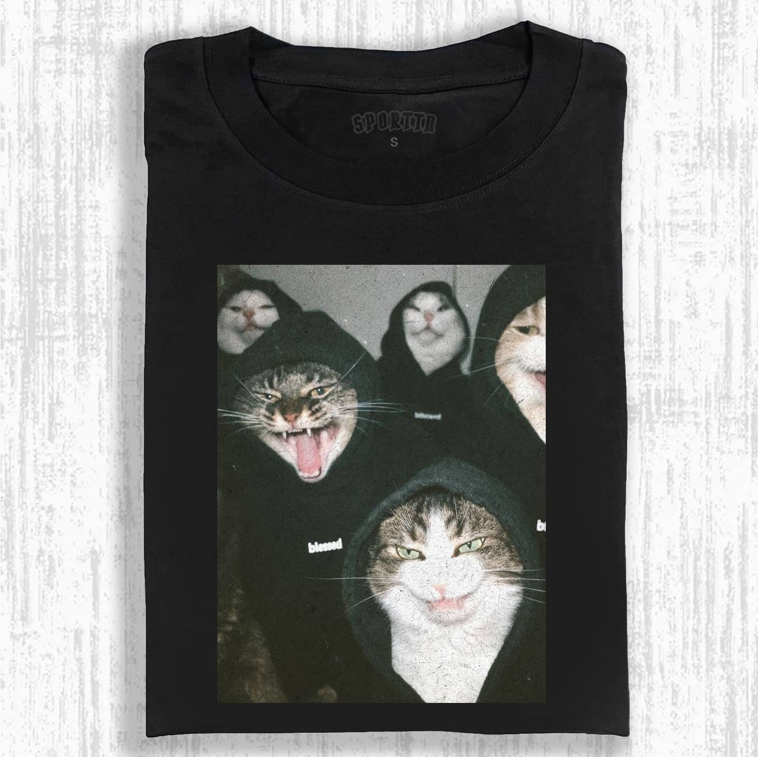 Cool and Daring Cat Group Dark - Style Trendy Cats T-shirt-ShawnCraft