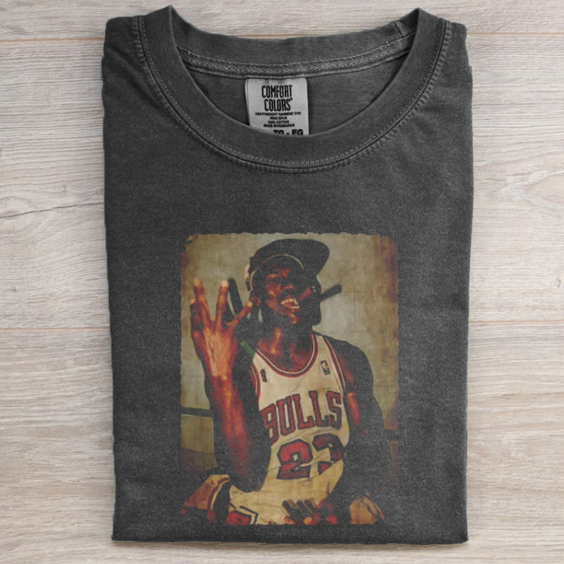 Retro No. 23 Basketball Player Smoking Cigar T-Shirt