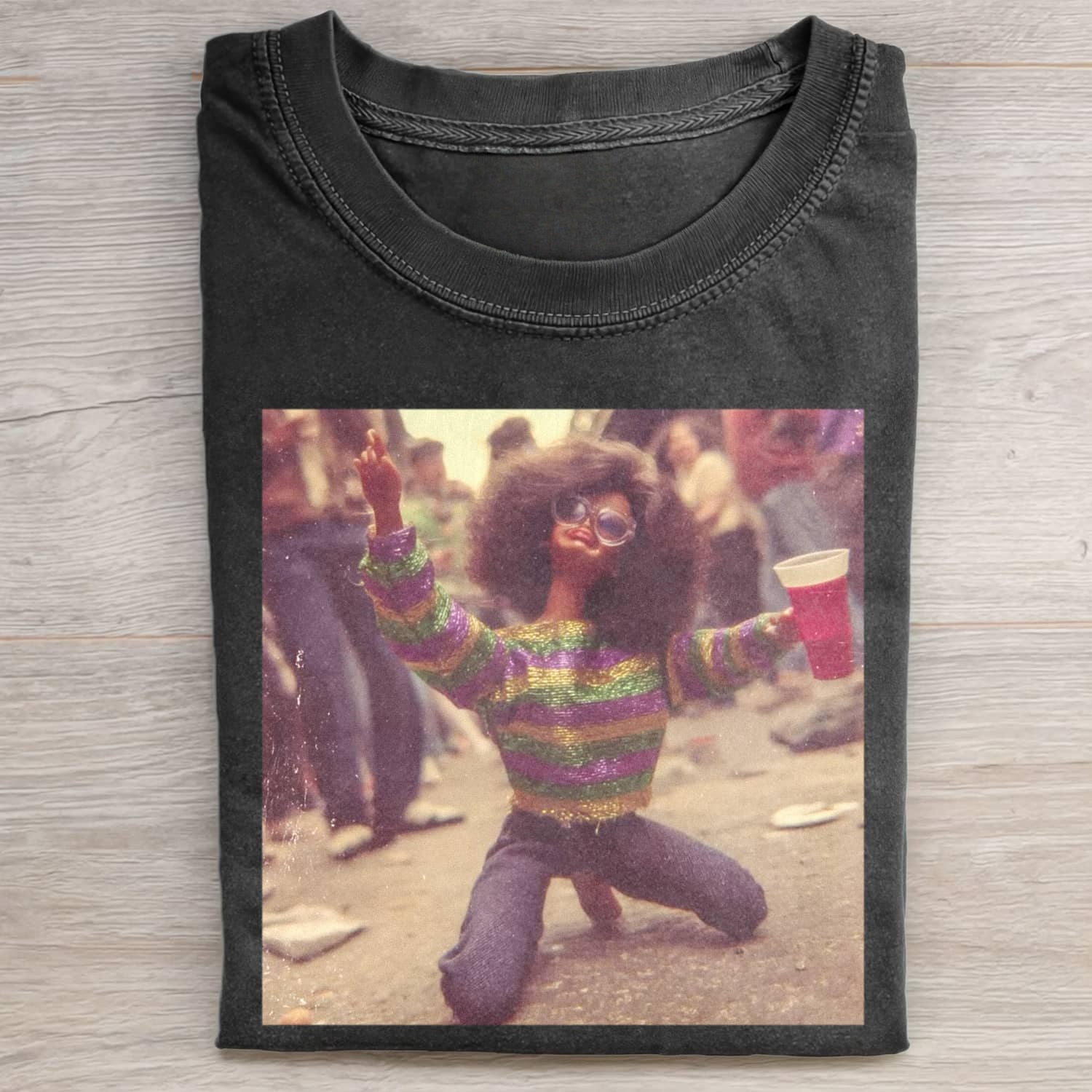 BLACK DOLL FACE PARTY DANCE POV TEE