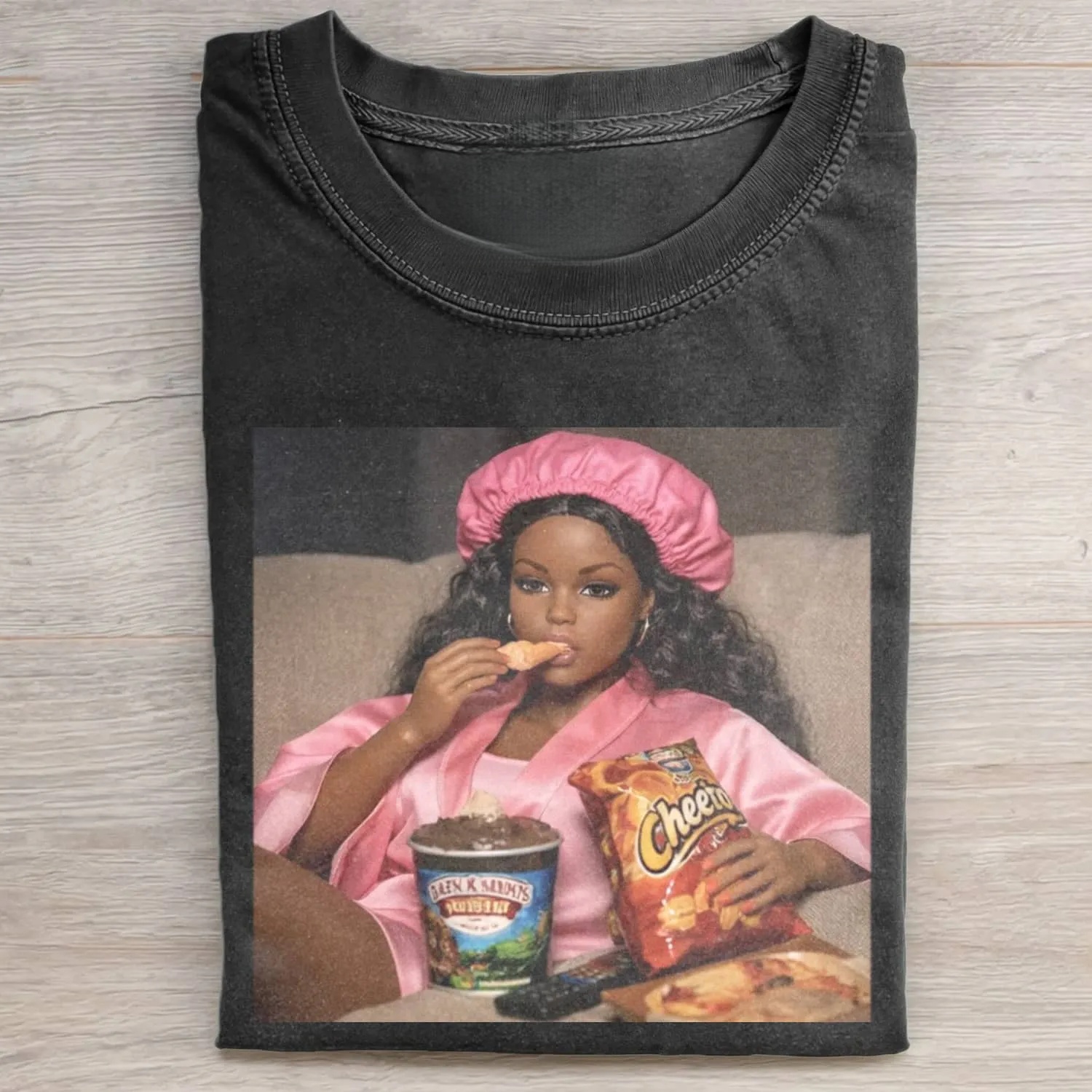 BLACK DOLL GIRL DISGUSTED MEME T-SHIRT