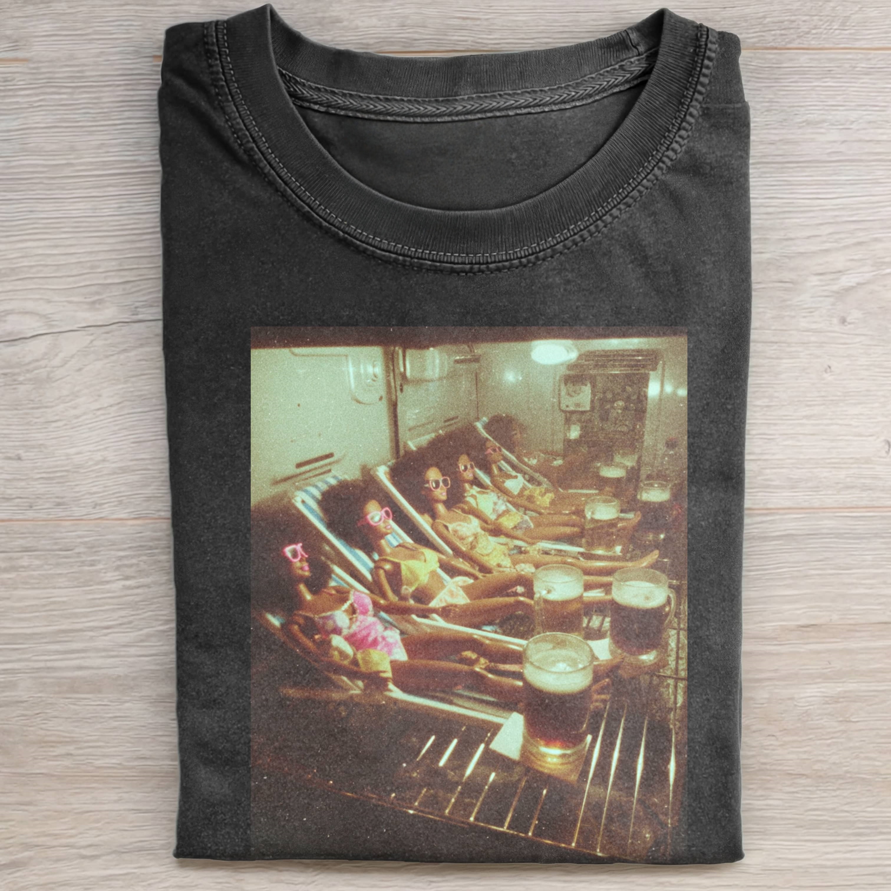 MANY Funny Doll FaceCORE OVEN VACATION TEE