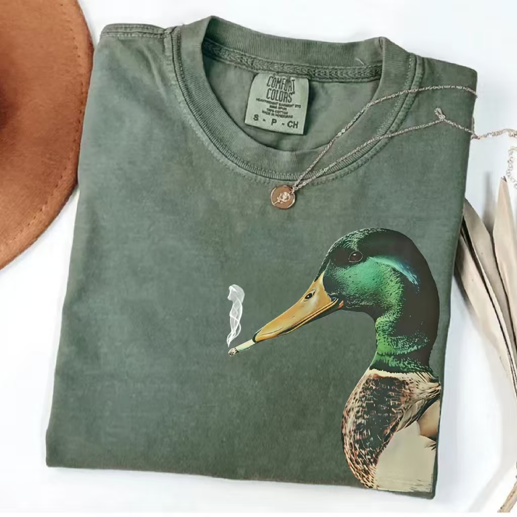 Mallard Smoking T-Shirt-ShawnCraft