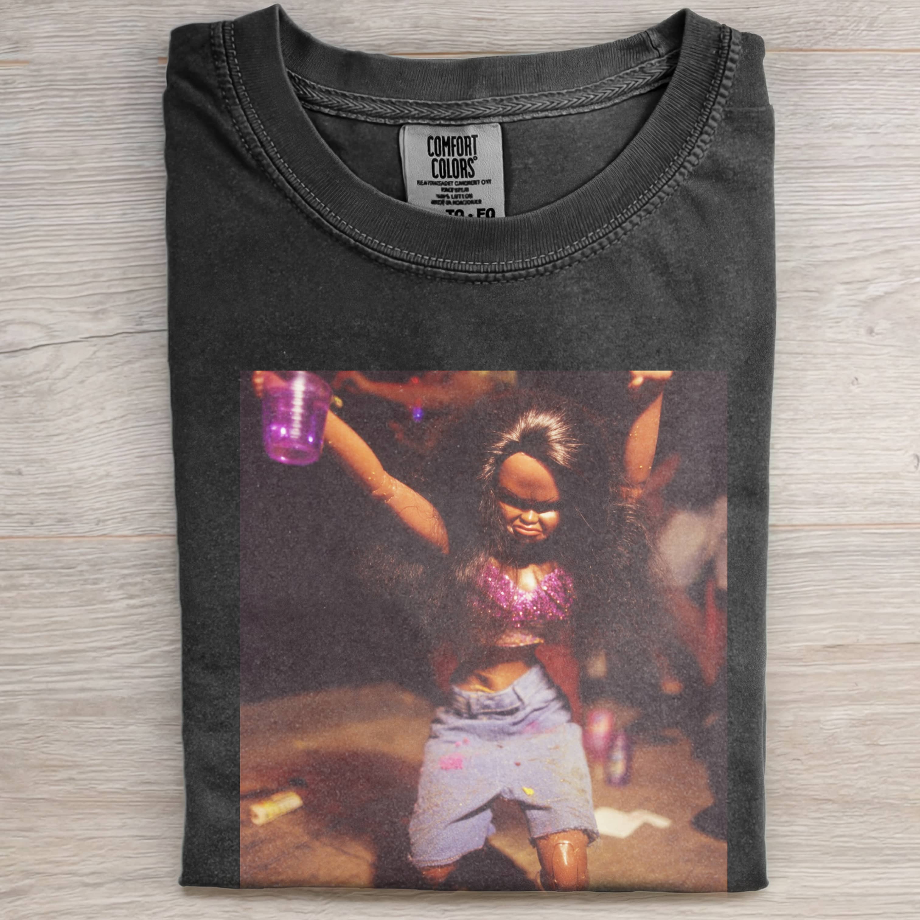 Funny Doll FaceCORE BLACK DANCING TEE-ShawnCraft