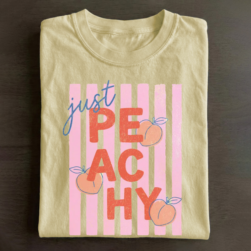 Just Peachy T-shirt - Vintage Washed Apparel by VanceMade