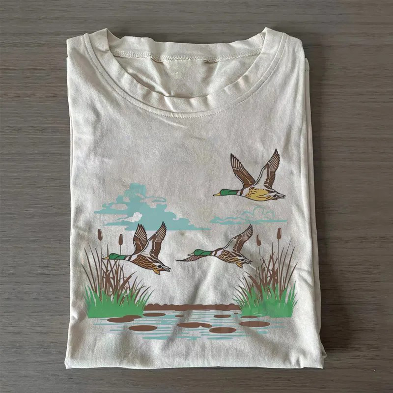 ShawnCraft® Official: Vintage Wildlife Duck T-shirt - Premium Breathable Cotton Apparel