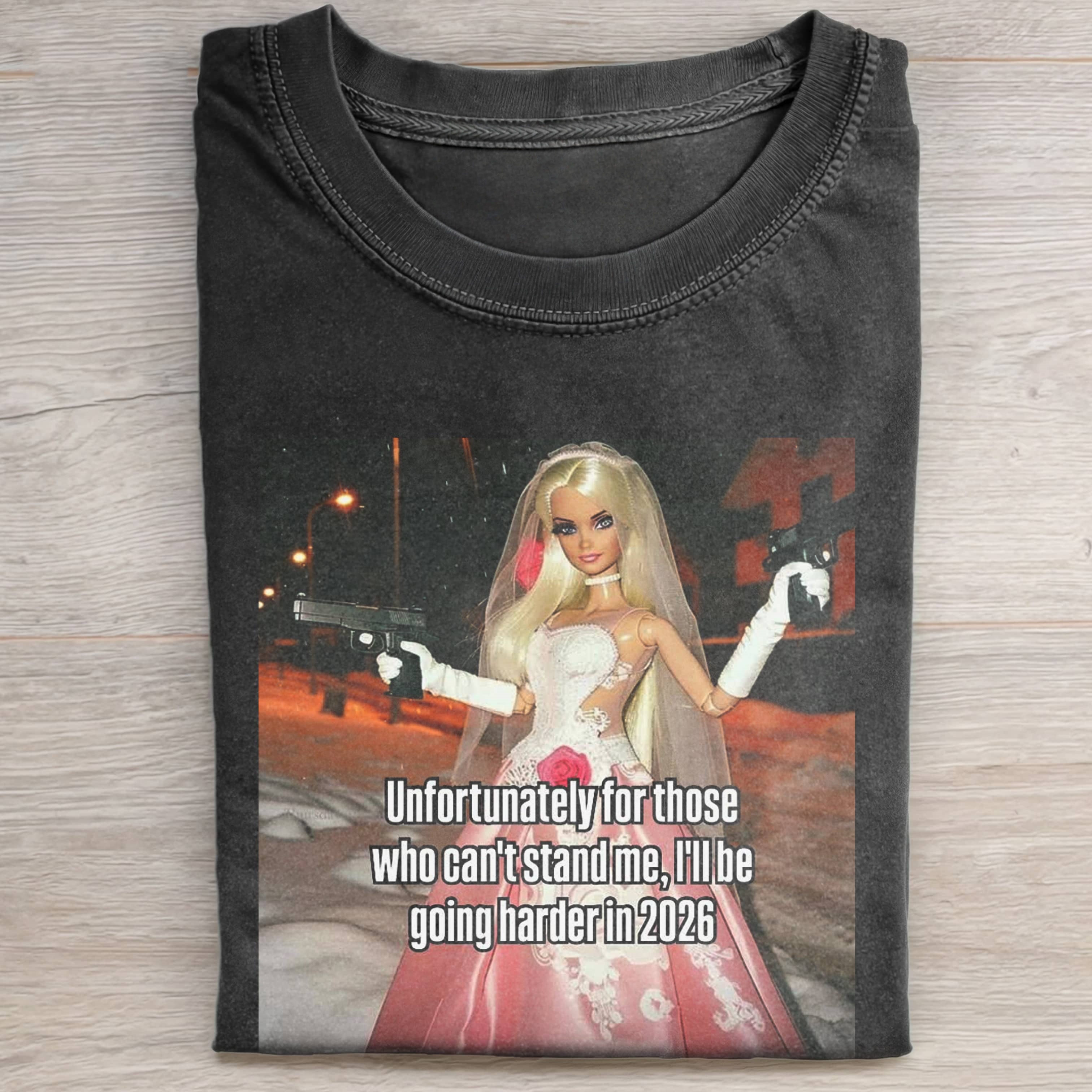 Funny Doll FaceCORE PRINCESS RETRO SLOGAN TEE
