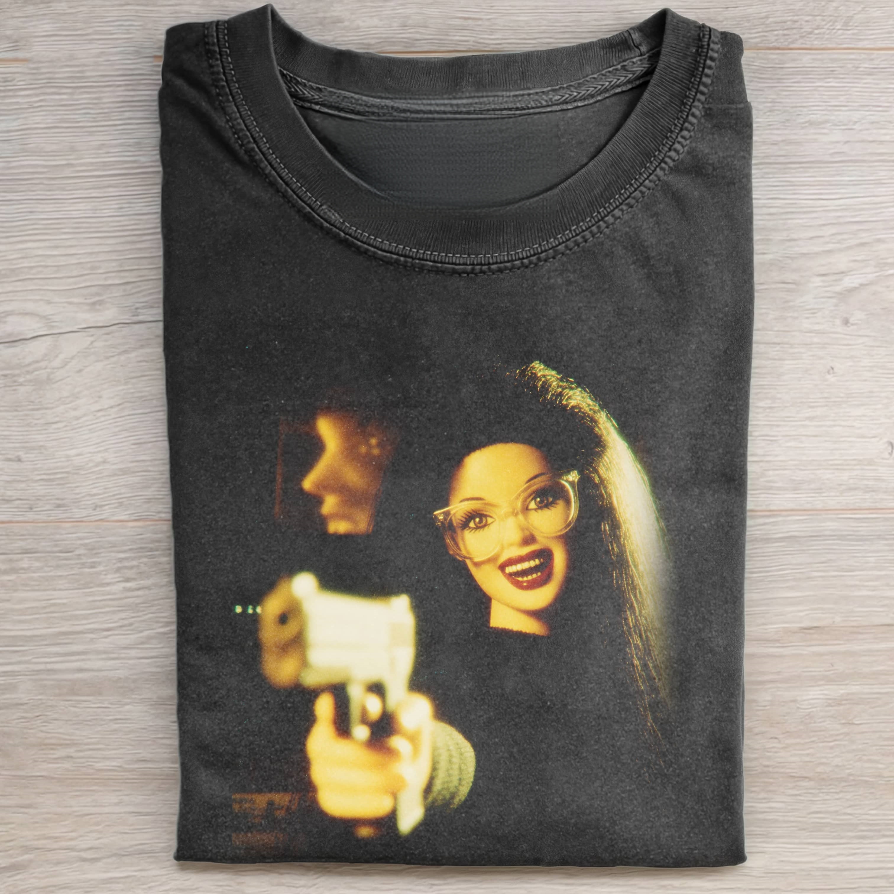 RETRO Funny Doll FaceCORET-SHIRT