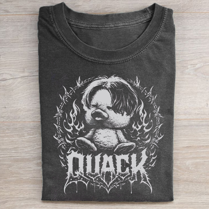 Funny Duck Metal Concert T-shirt-ShawnCraft