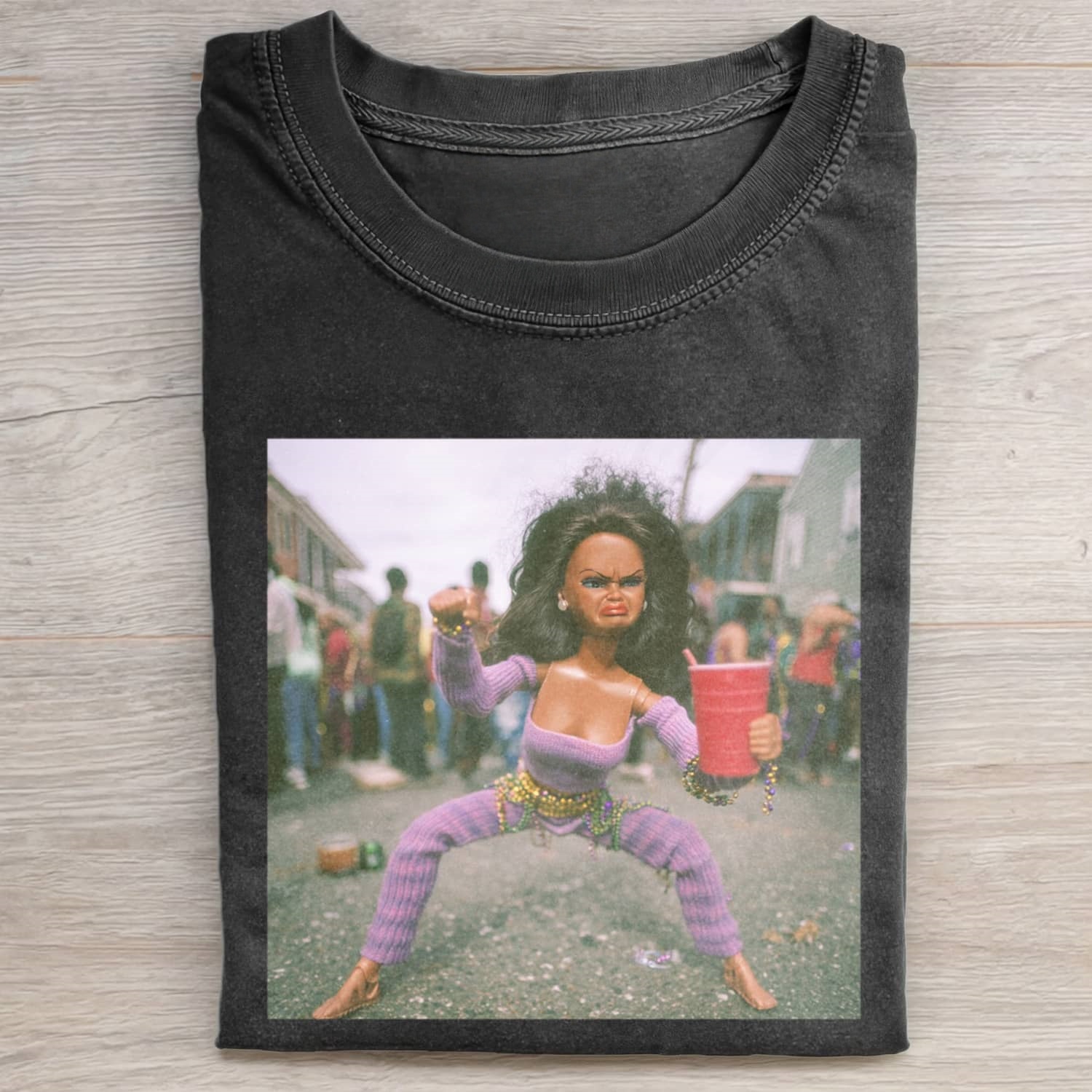 BLACK DOLL FACE PARTY DANCE POV TEE