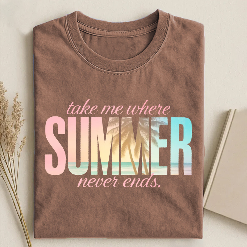 Take Me Where Summer Never Ends T-shirt - Vintage Washed Apparel by VanceMade