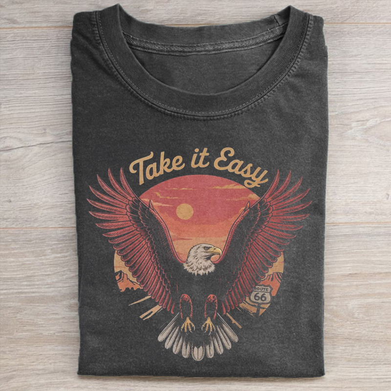 Vintage Rock Band Style  Eagle T-shirt-ShawnCraft