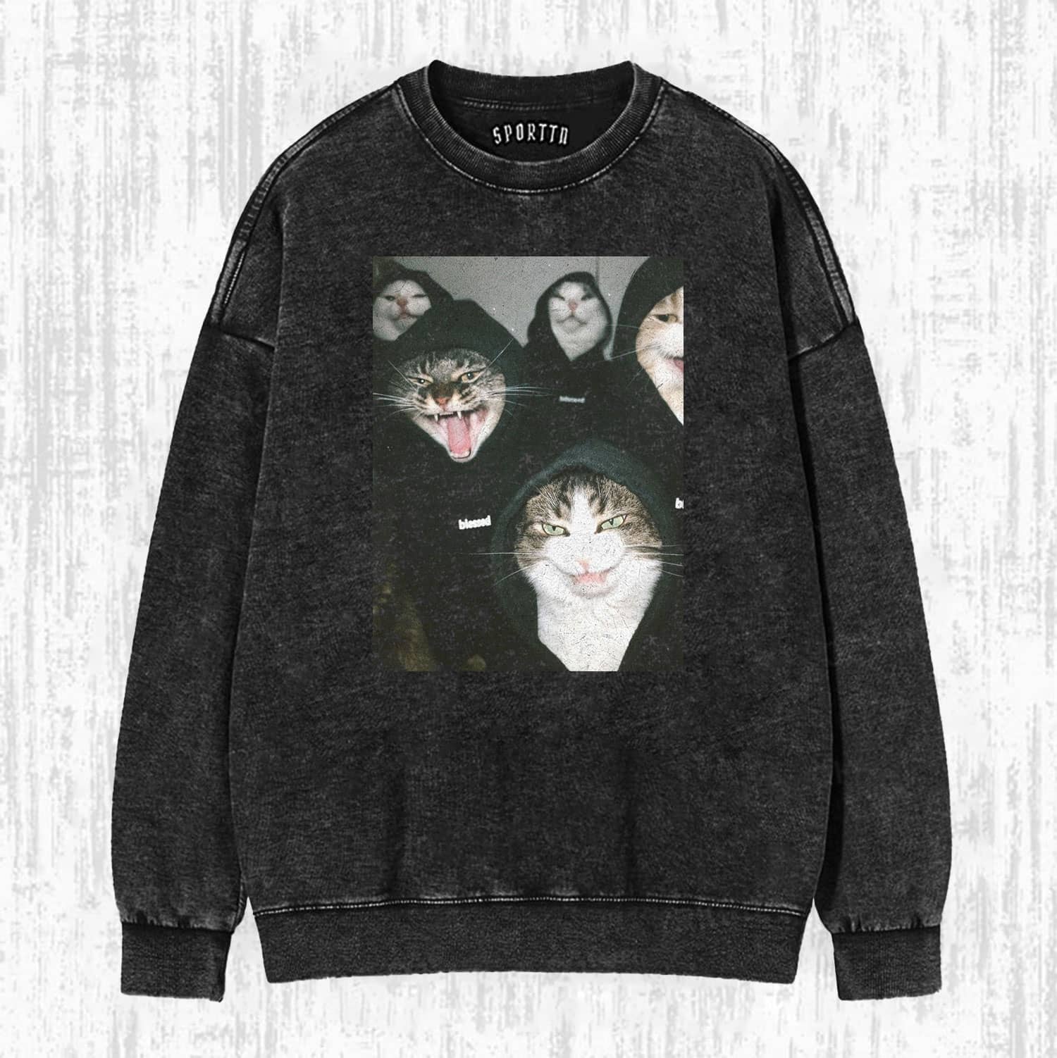 Cool and Daring Cat Group Dark - Style Trendy Cats T-shirt-ShawnCraft