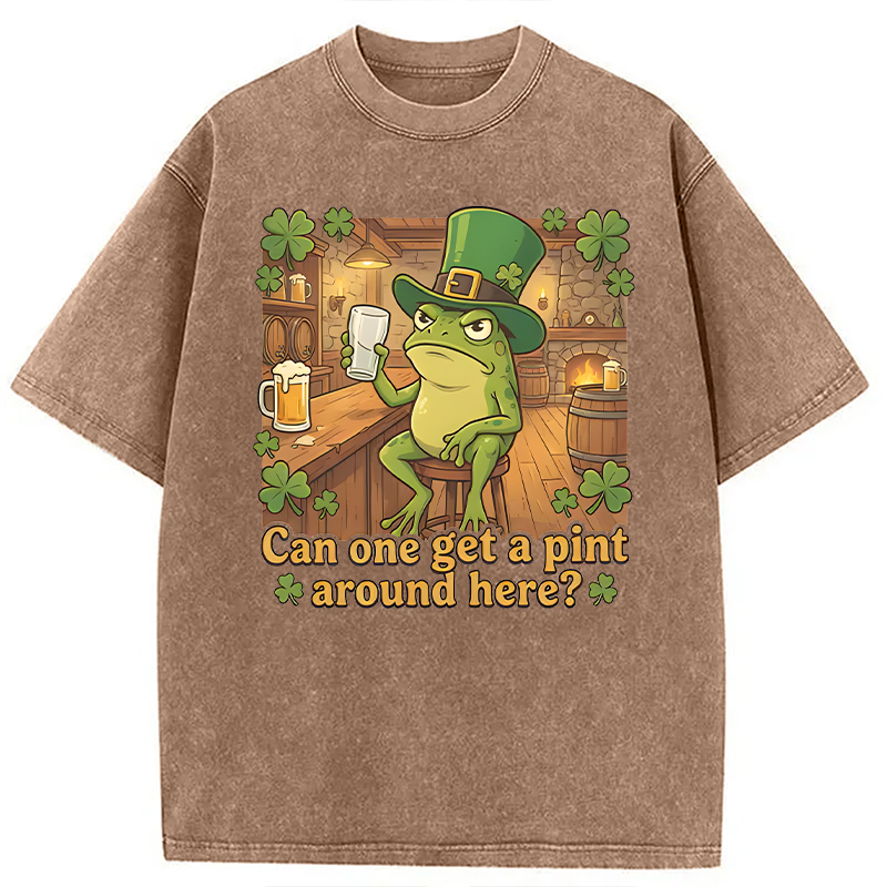 Can One Get a Pint Around Here Washed T-Shirt-ShawnCraft