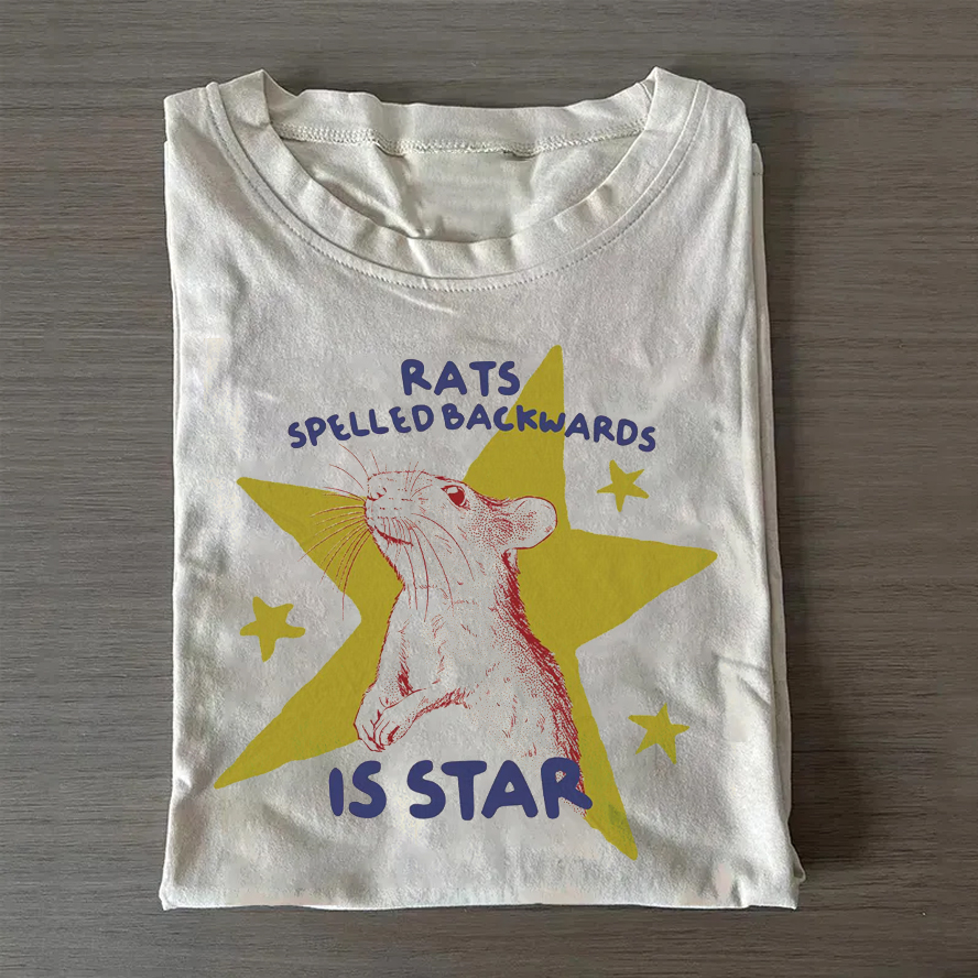 Rats Spelled Backwards is Star T-shirt-ShawnCraft