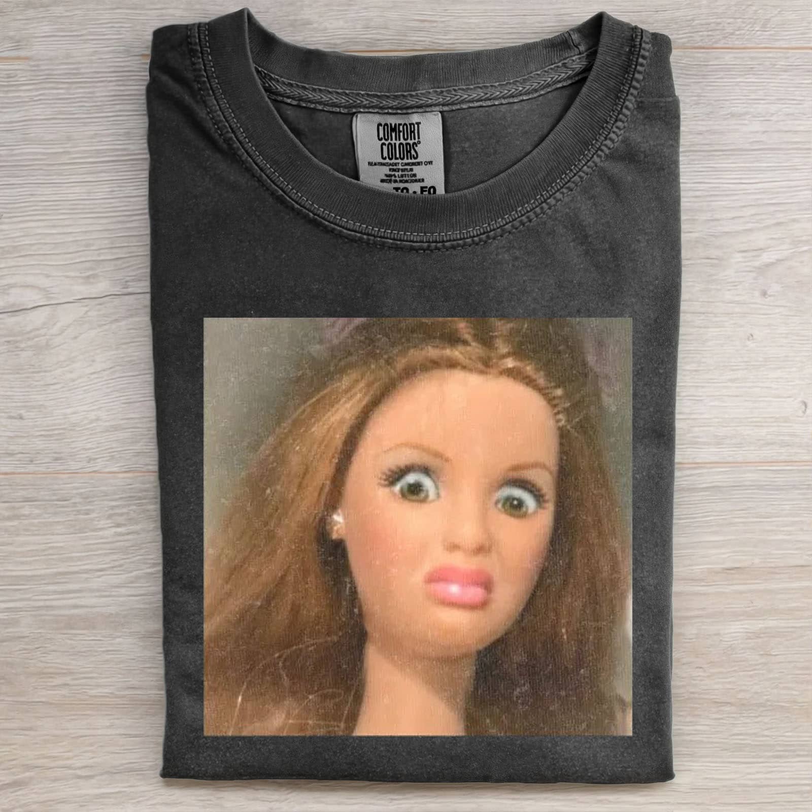 Funny Doll Face GIRL MEME T-SHIRT-ShawnCraft