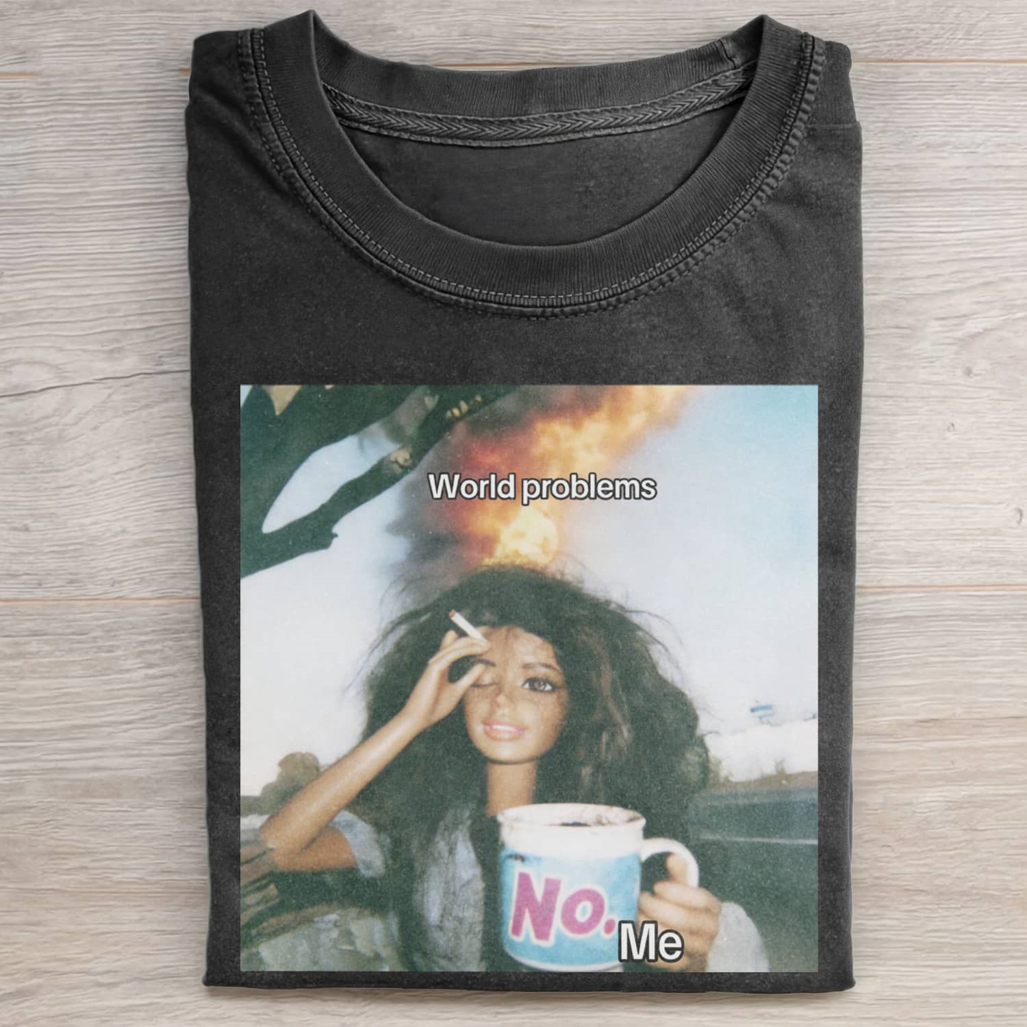 BLACK DOLL FACE CHILL GIRL MEME TEE