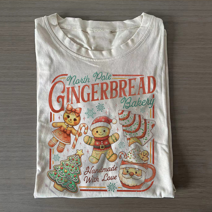 North Pole Gingerbread T-shirt-ShawnCraft