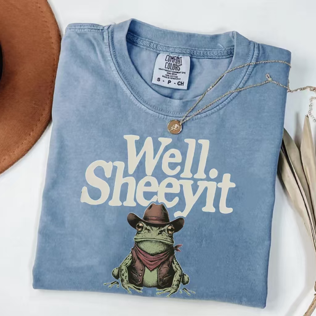 Well Sheeyit Cowboy Frog Meme T-Shirt-ShawnCraft