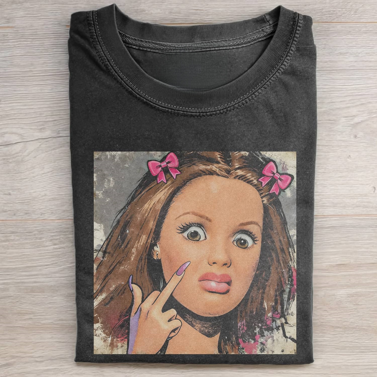 Funny Doll FaceCORE MEME MOOD ICON TEE