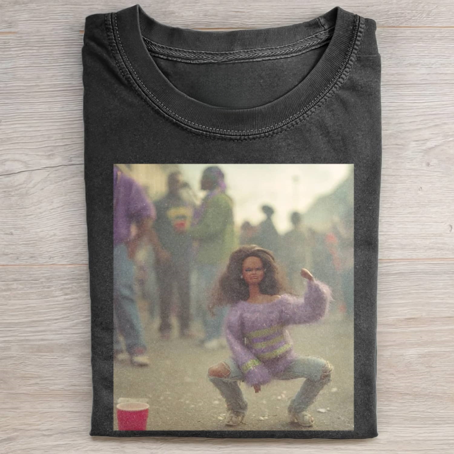 BLACK DOLL FACE PARTY DANCE POV TEE