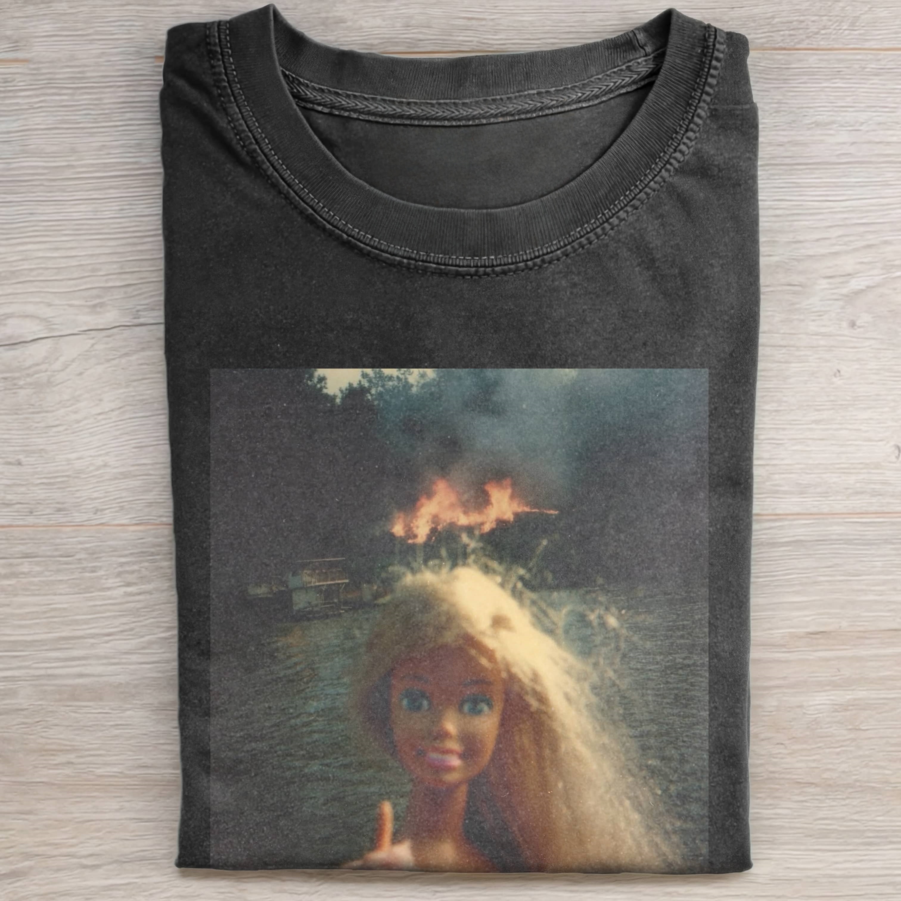Funny Doll FaceCORE DISASTER CREW NECK SHORT-SLEEVED TEE