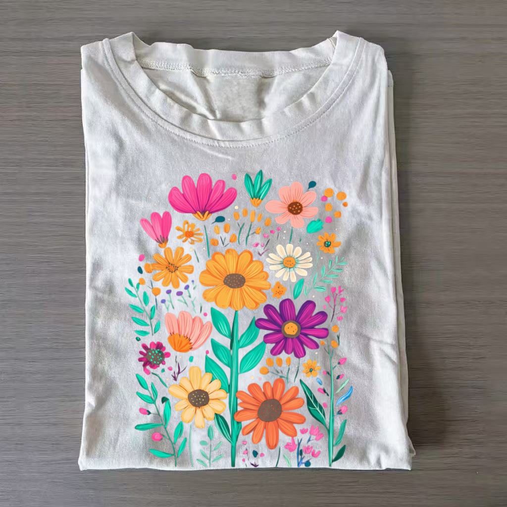 Boho Summer Floral T-Shirt-ShawnCraft