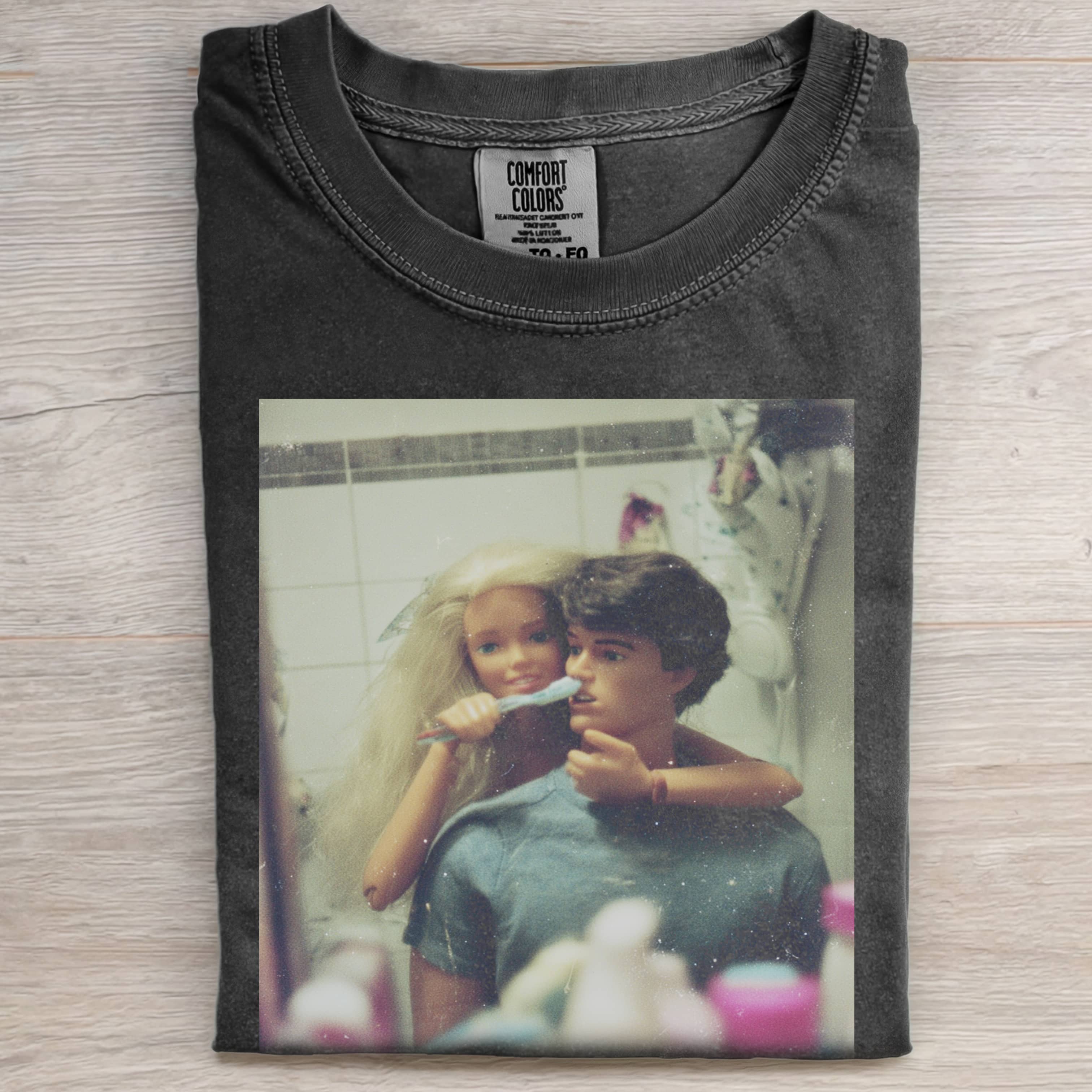 COUPLE Funny Doll Face GIRL SHORT-SLEEVE T-SHIRTS-ShawnCraft