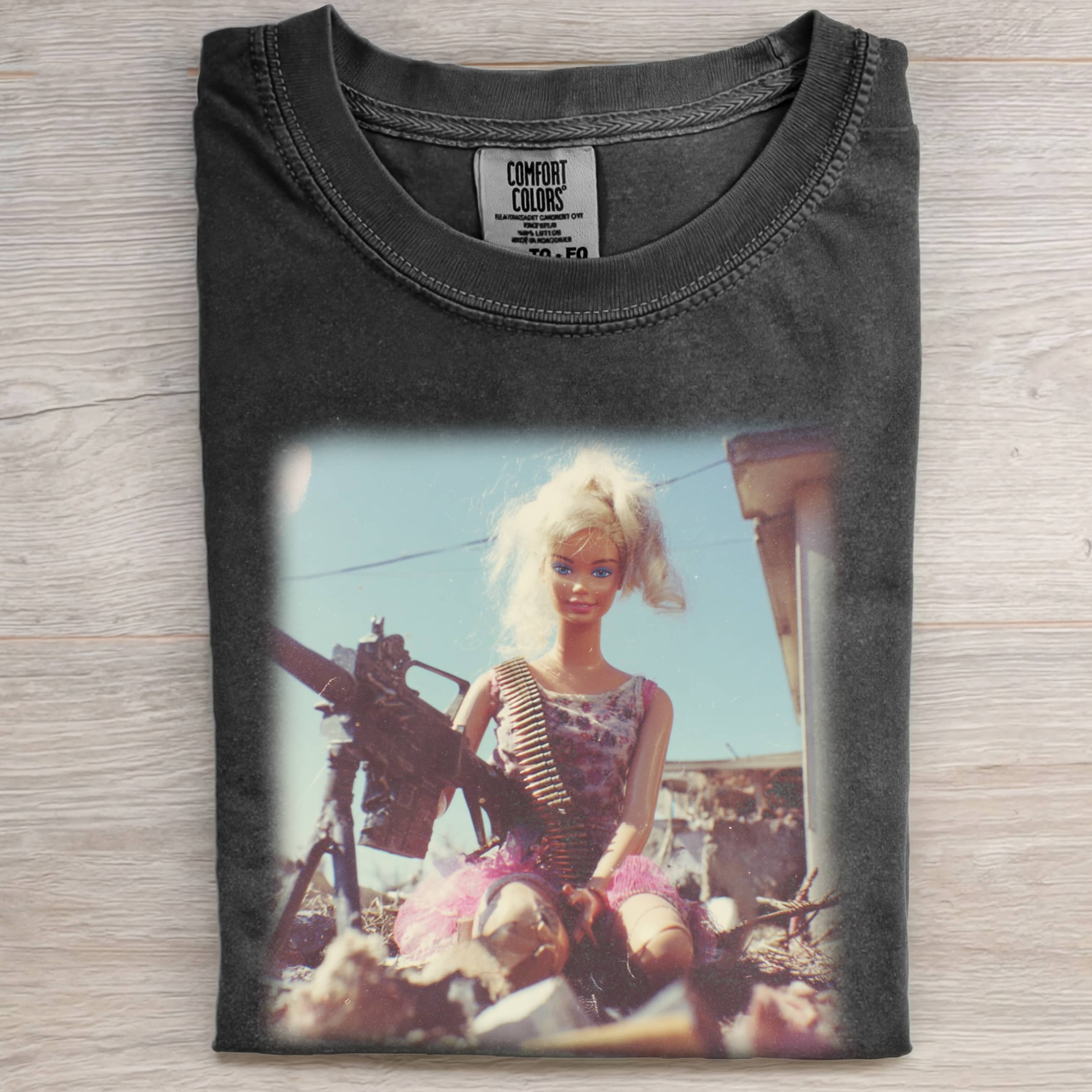 WAR SOLDIER Funny Doll Face GIRL TEE-ShawnCraft