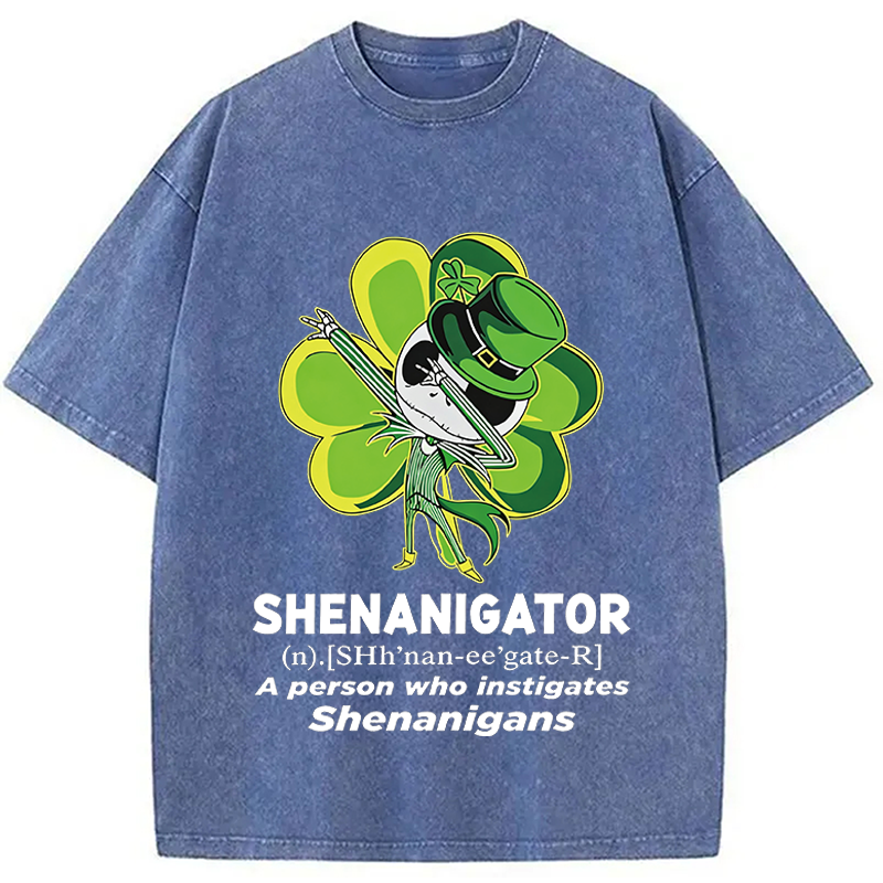 Shenanigator A Person Washed T-Shirt-ShawnCraft