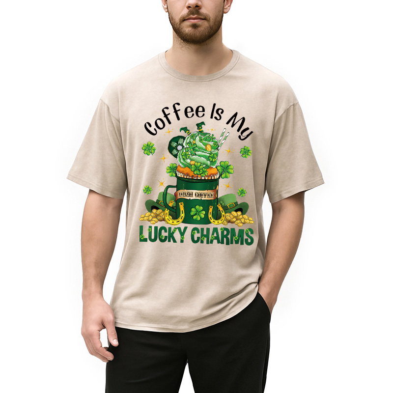 St Patrick's Latte Washed T-Shirt-ShawnCraft