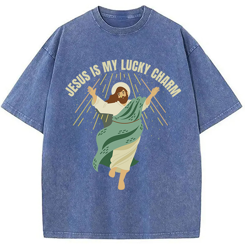 Christian St. Patricks Day Washed T-Shirt-ShawnCraft