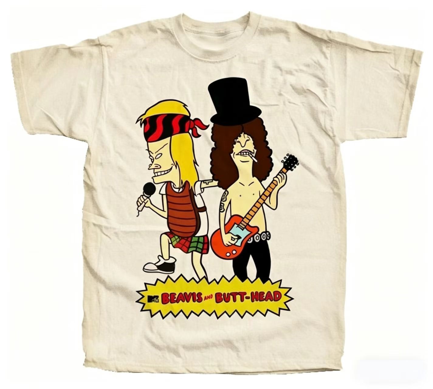 Beavis and Butt-Head Rock Band Cartoon T-shirt