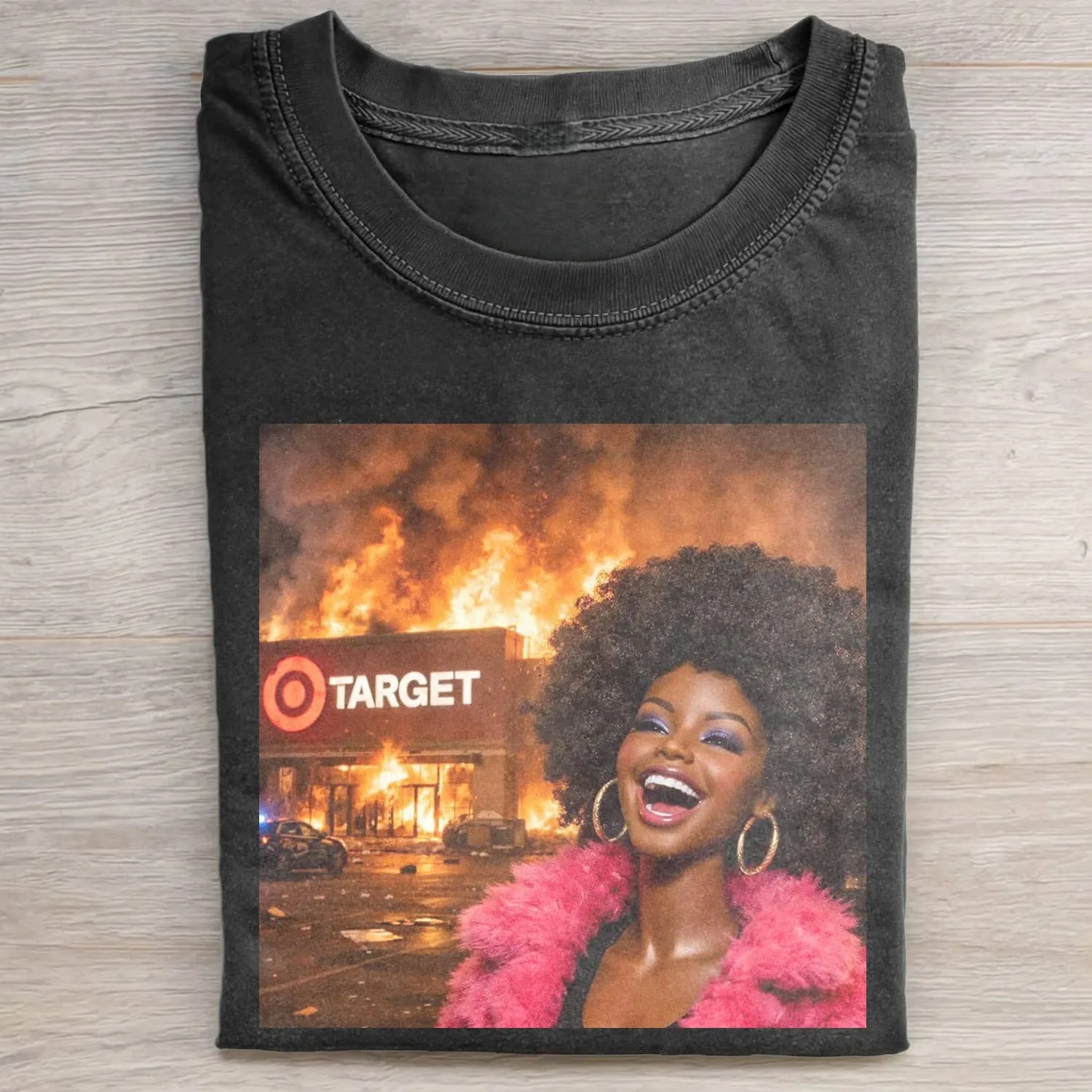 BLACK DOLL GIRL DISGUSTED MEME T-SHIRT