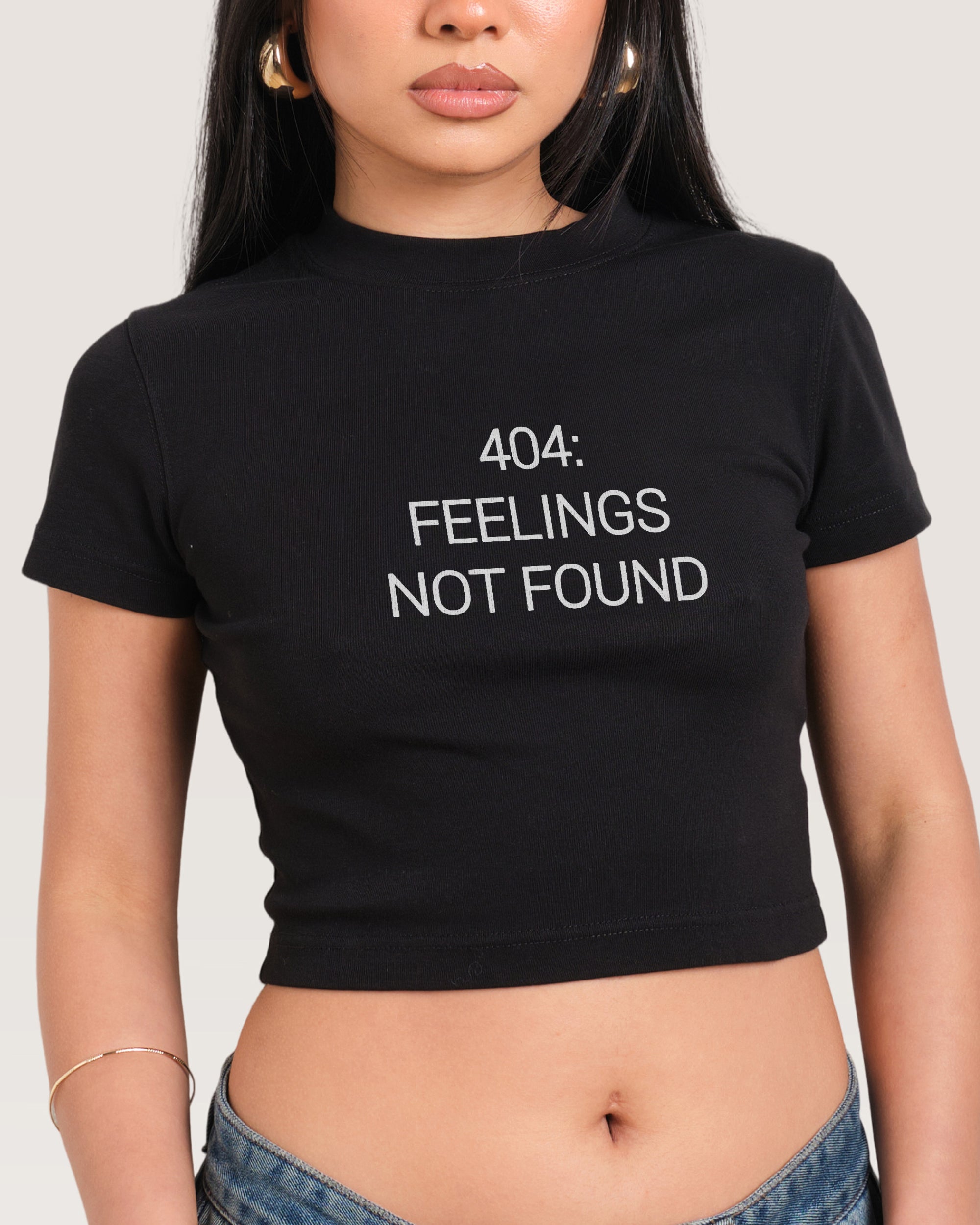 404 Feelings Not Found Baby Tee-ShawnCraft