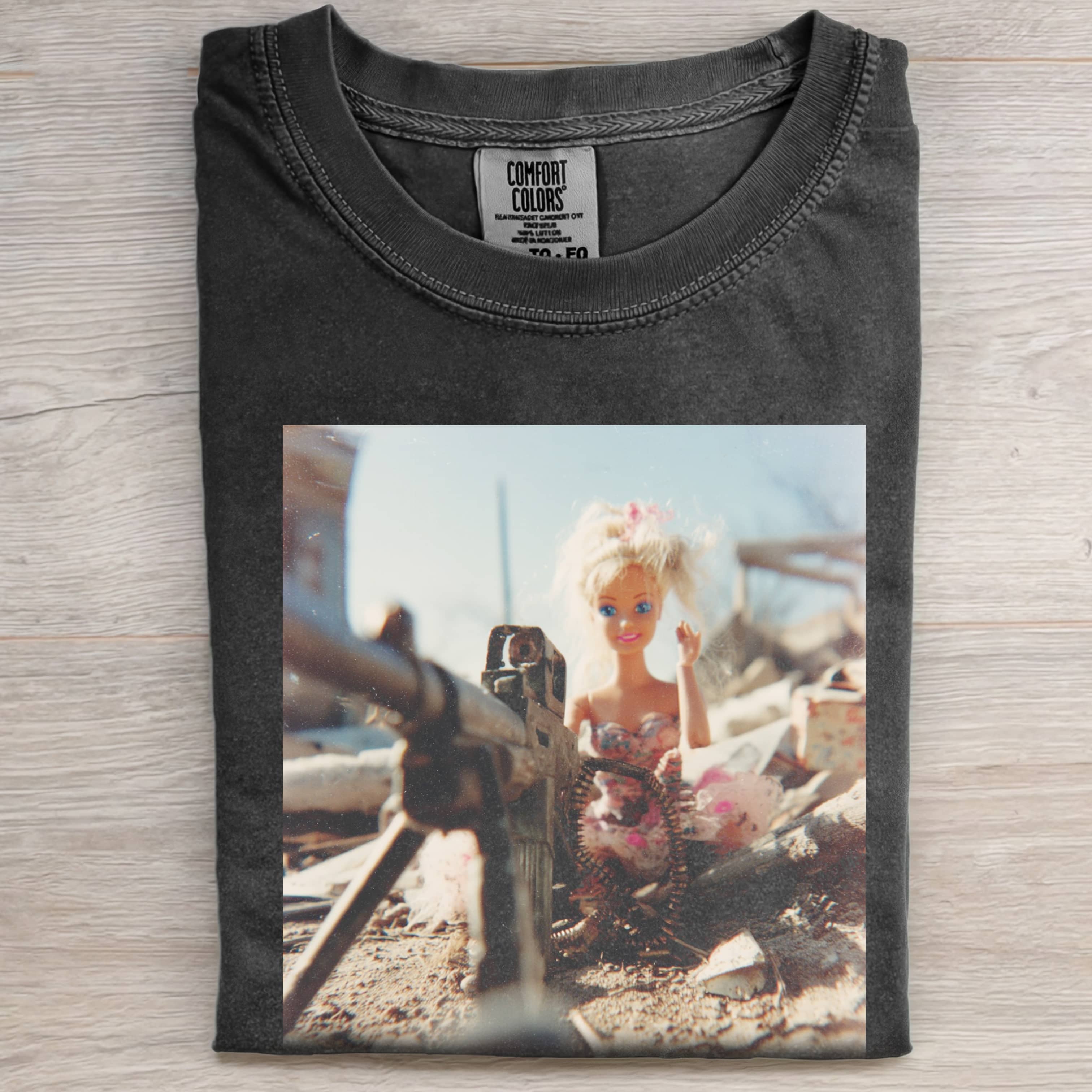 SOLDIER Funny Doll Face GIRL TEE-ShawnCraft