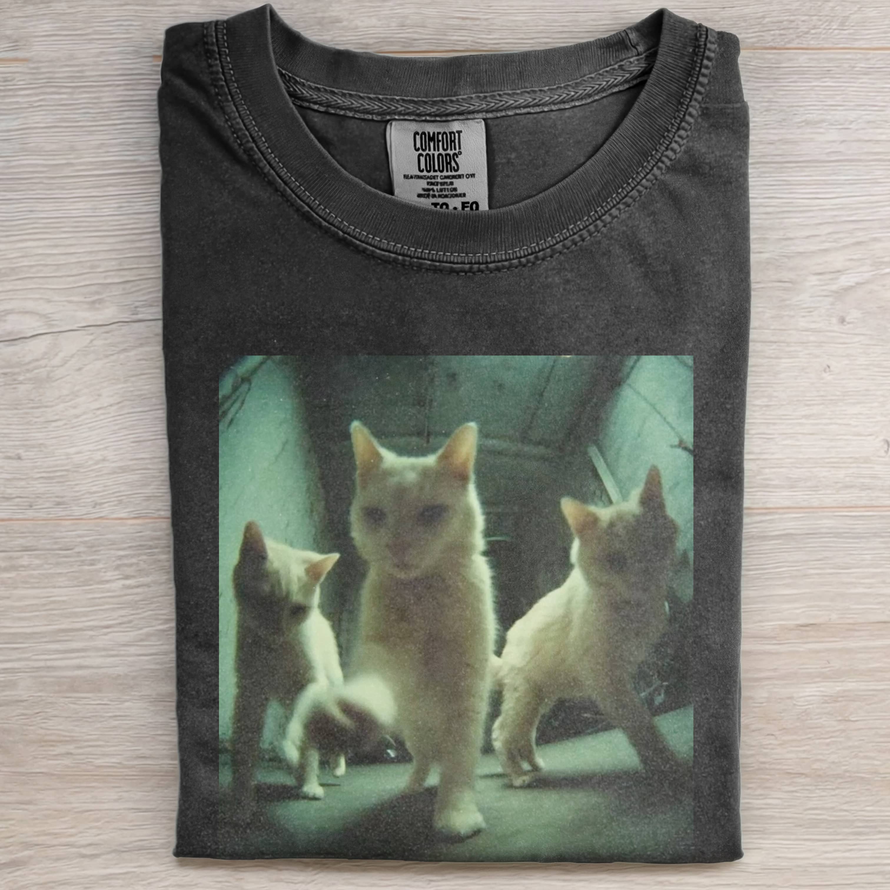 THREE CATS T-SHIRT-ShawnCraft