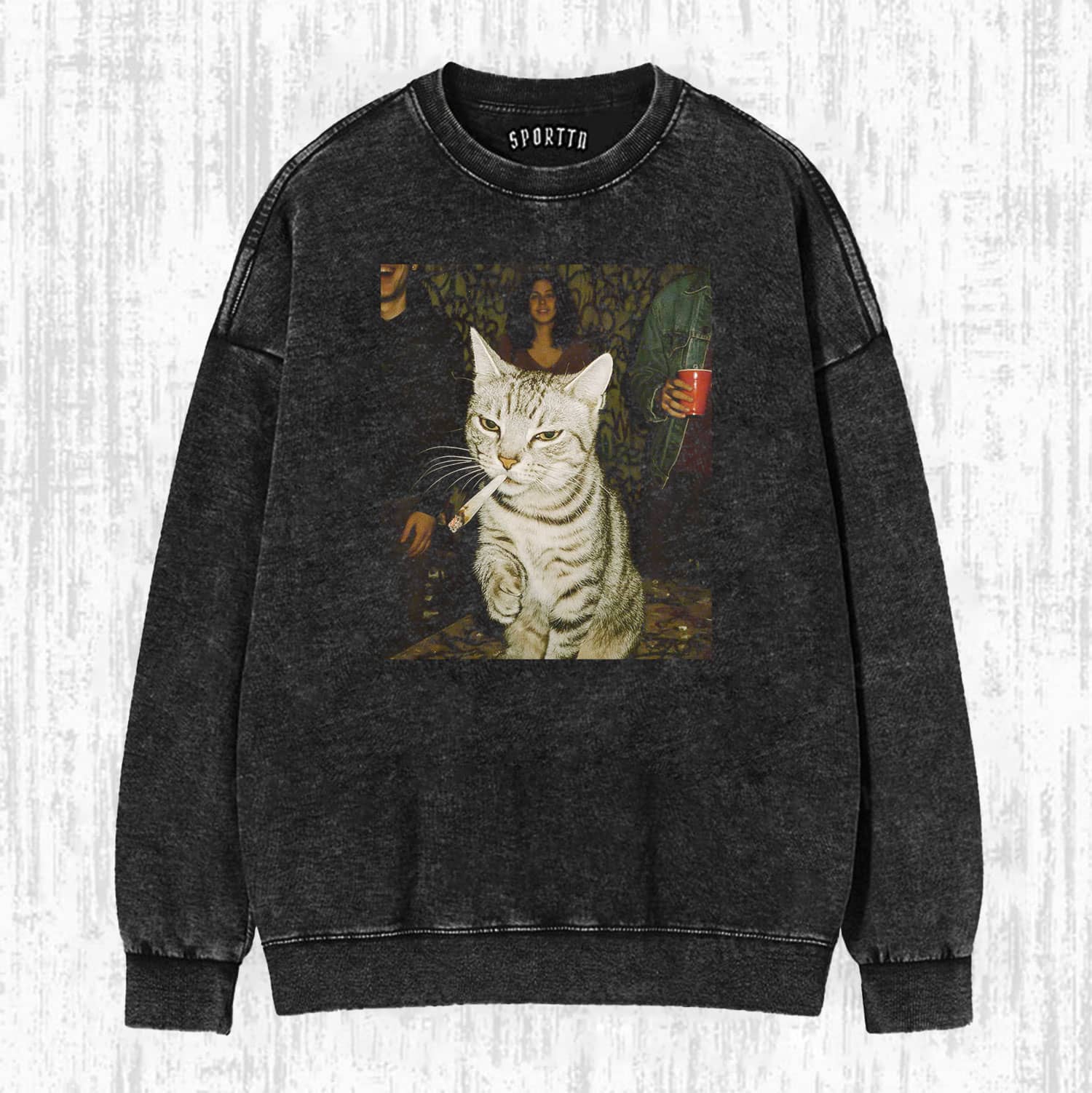 Cool Cat Smoking T-shirt-ShawnCraft