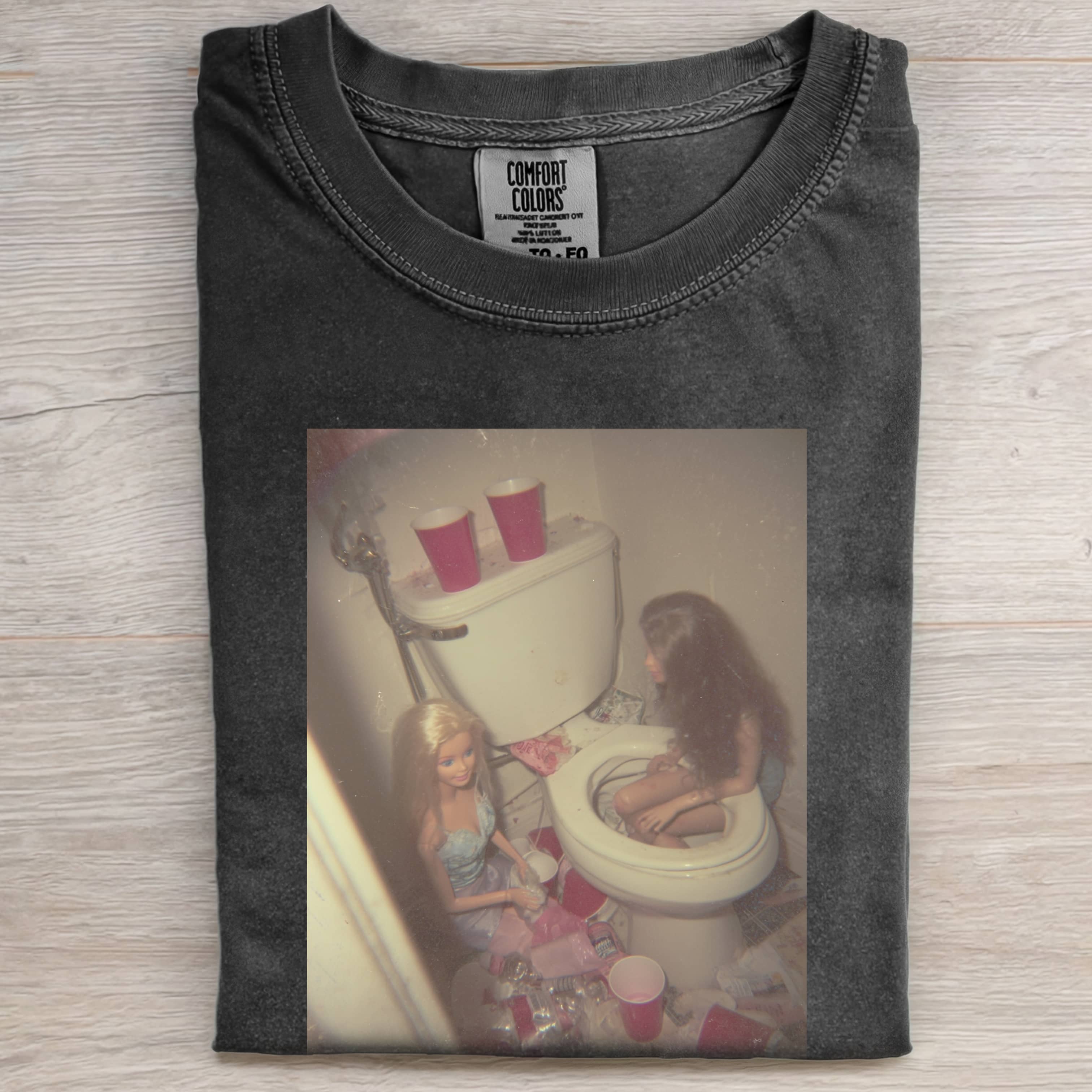 INJURED Funny Doll FaceCORE TOILET TEE-ShawnCraft