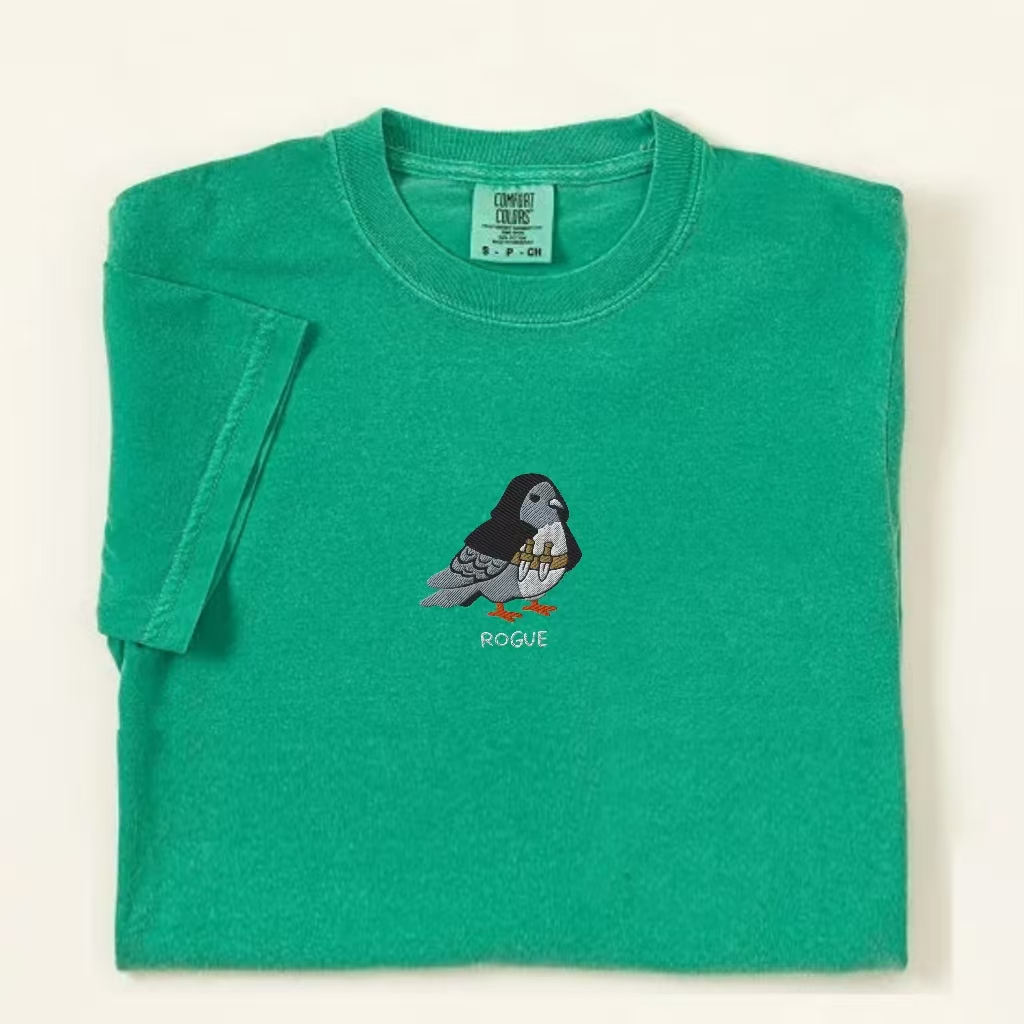 Embroidered Funny Rogue T-Shirt-ShawnCraft