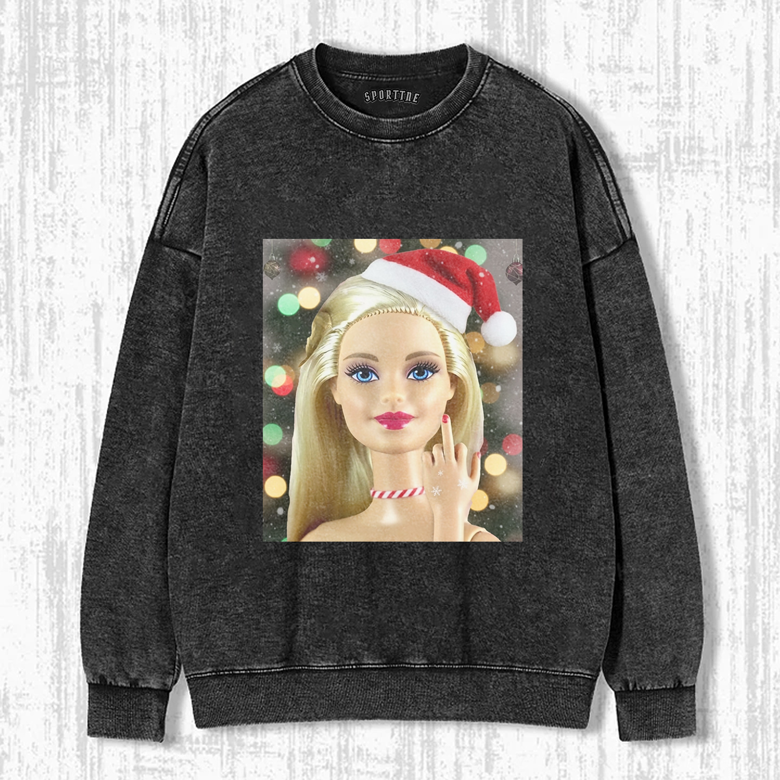 CHRISTMAS Funny Doll Face GIRL MEME MOOD ICON TEE-ShawnCraft