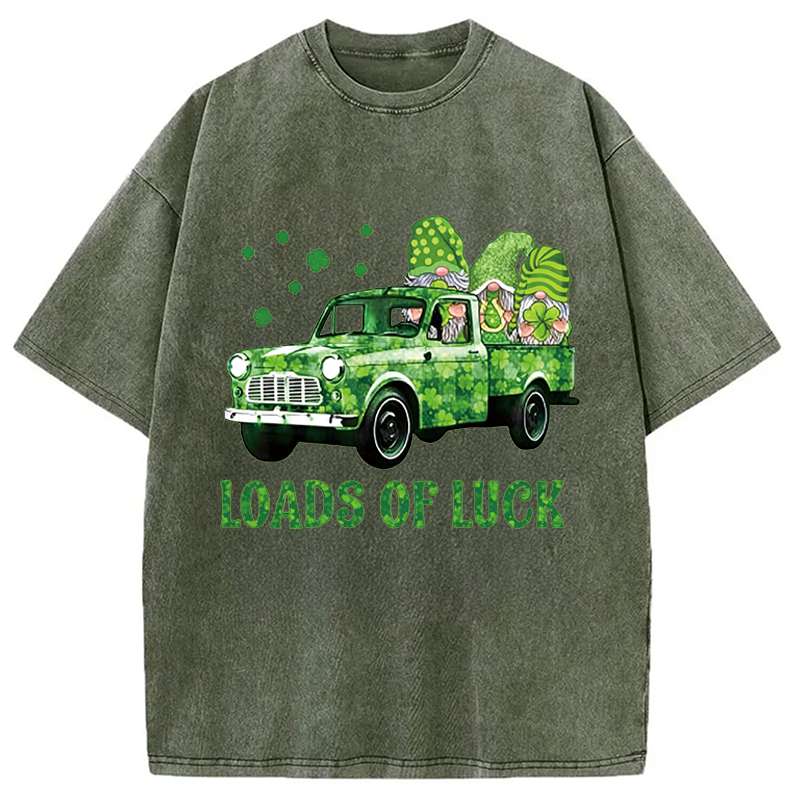 Gnomies Loads of Luck Washed T-Shirt-ShawnCraft