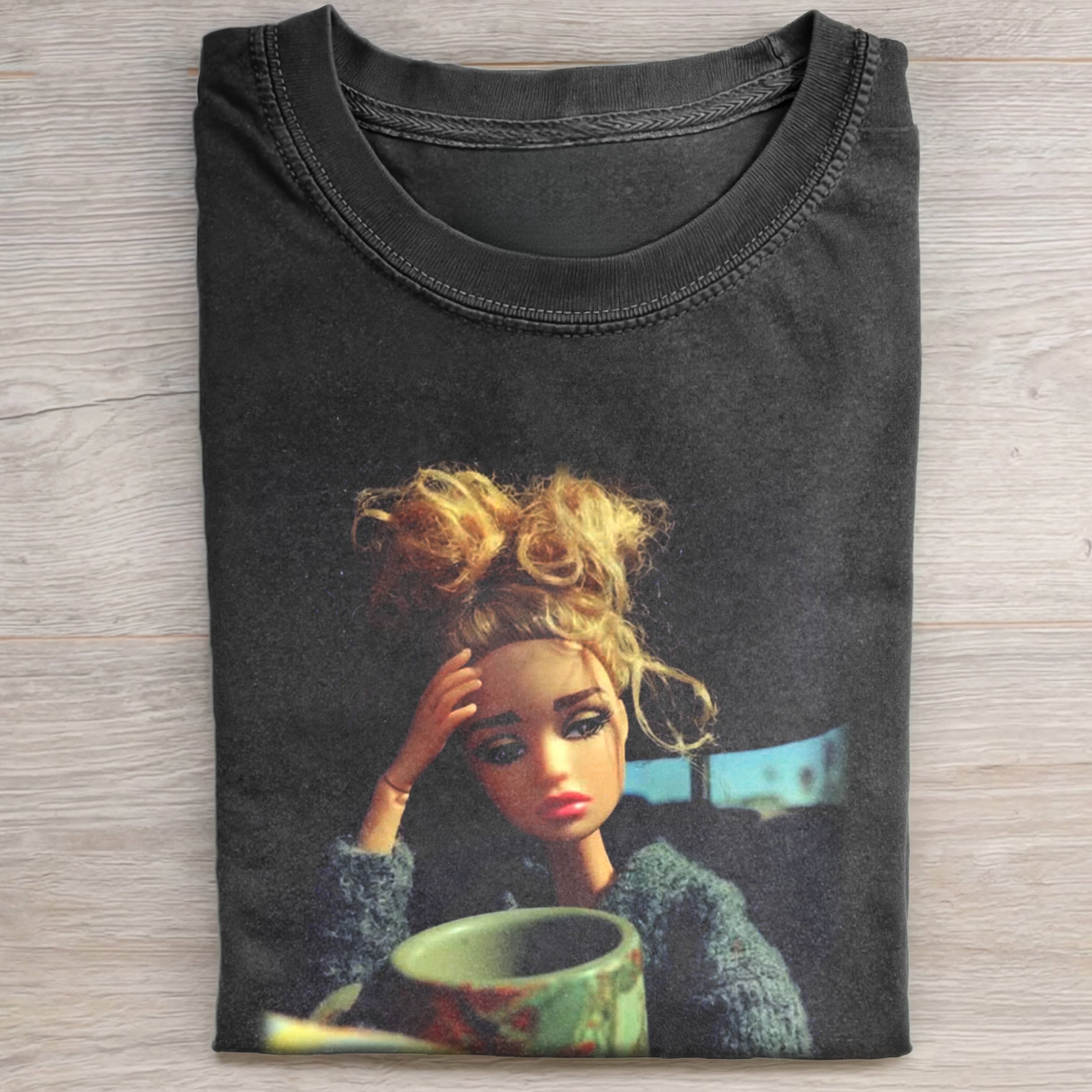 Funny Doll FaceCORE RETRO GRUNGE T-SHIRT