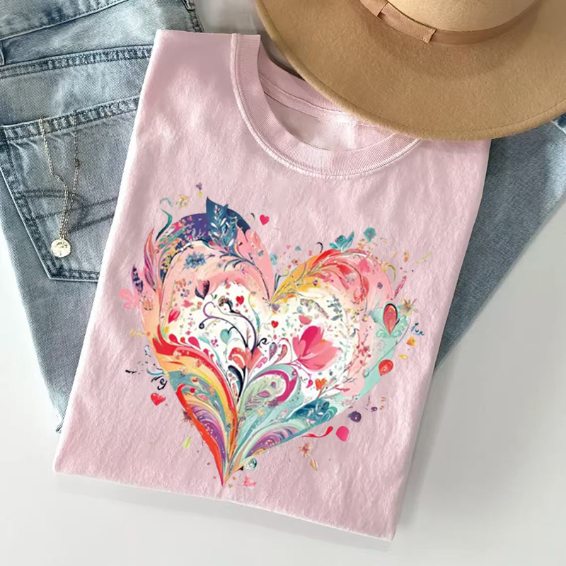 Watercolor Heart T-shirt-ShawnCraft